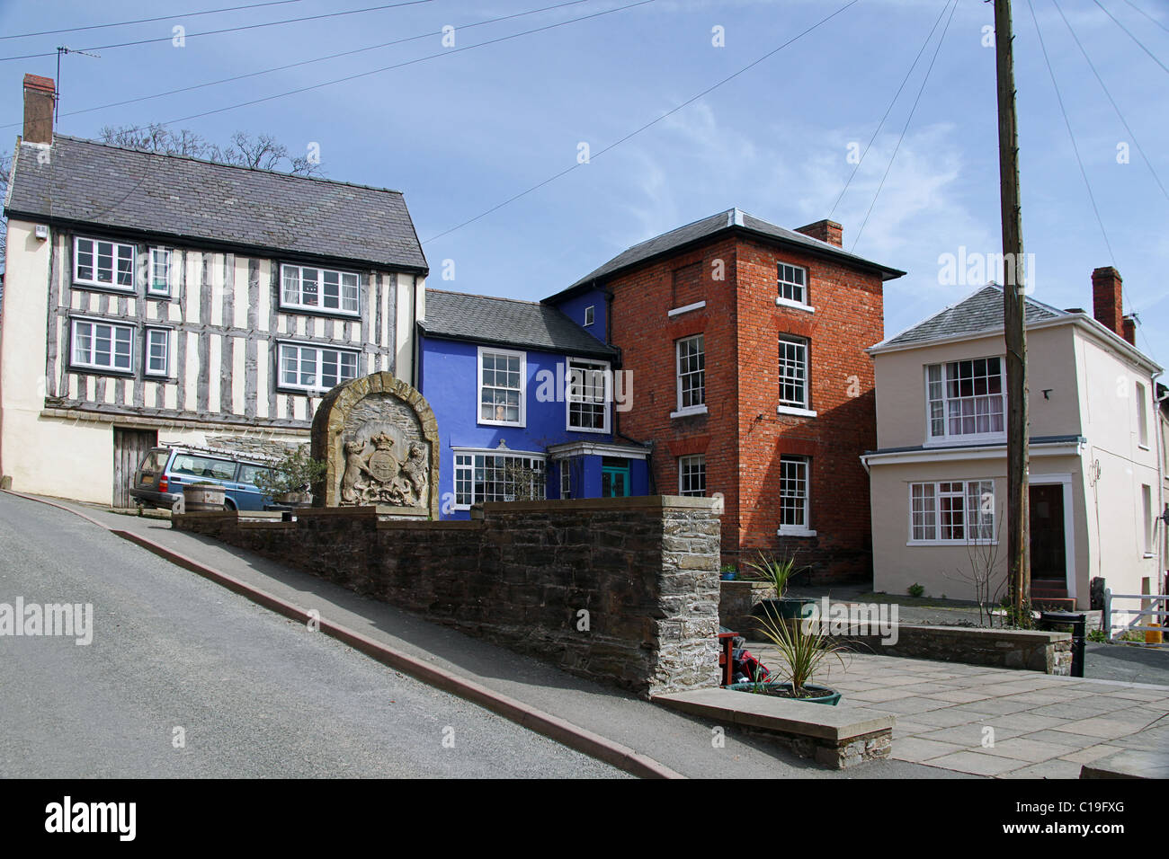 A pretty corner of interesting town houses in Castle