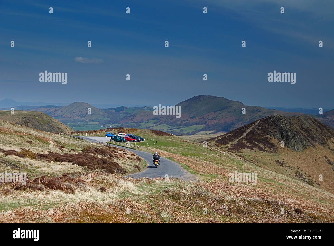 Looking west from the top of The Long Mynd range above Church Stretton