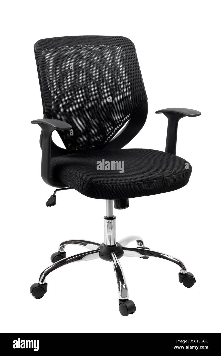 black swivel office chair or desk chair Stock Photo