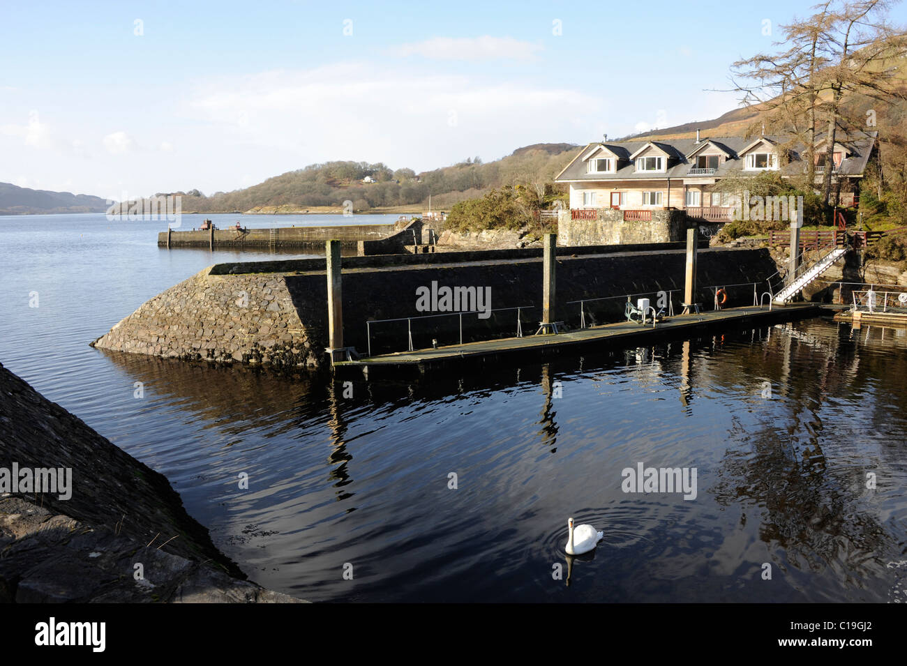 Melfort Harbour and pier on Loch Melfort, Argyll & Bute on the west