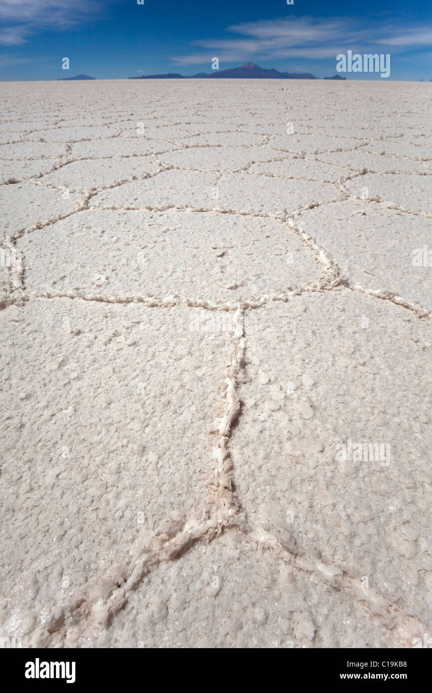Shapes in the Salt, “Salar de Uyuni” Bolivian salt flats, Bolivia “South America” Stock Photo