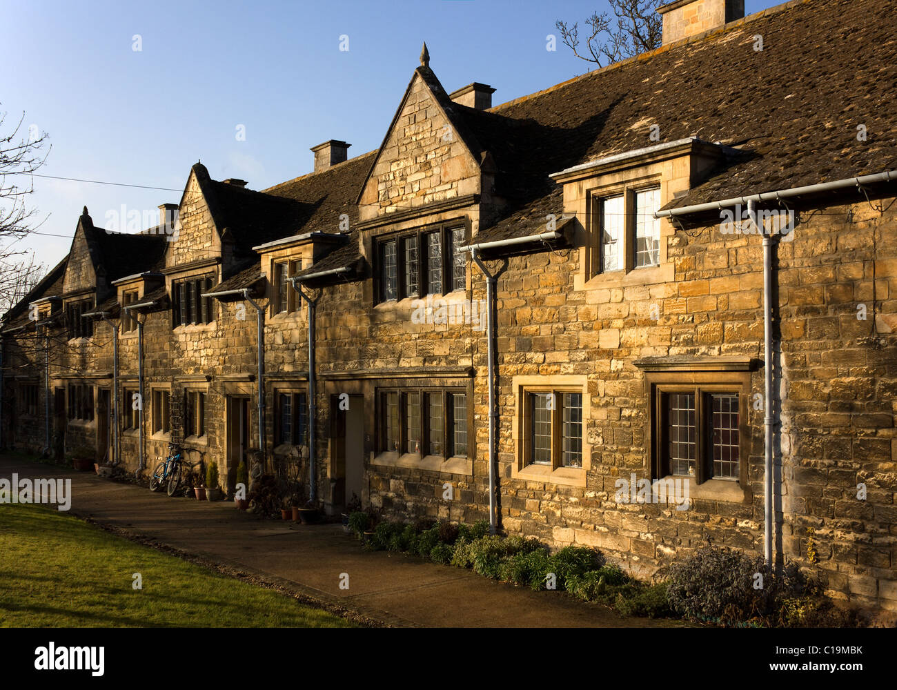 Old Almshouses in Stamford, Lincolnshire, England, UK Stock Photo