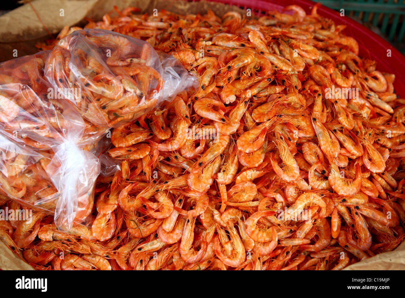 chiapas dried shrimp seafood market in Mexico Stock Photo Alamy