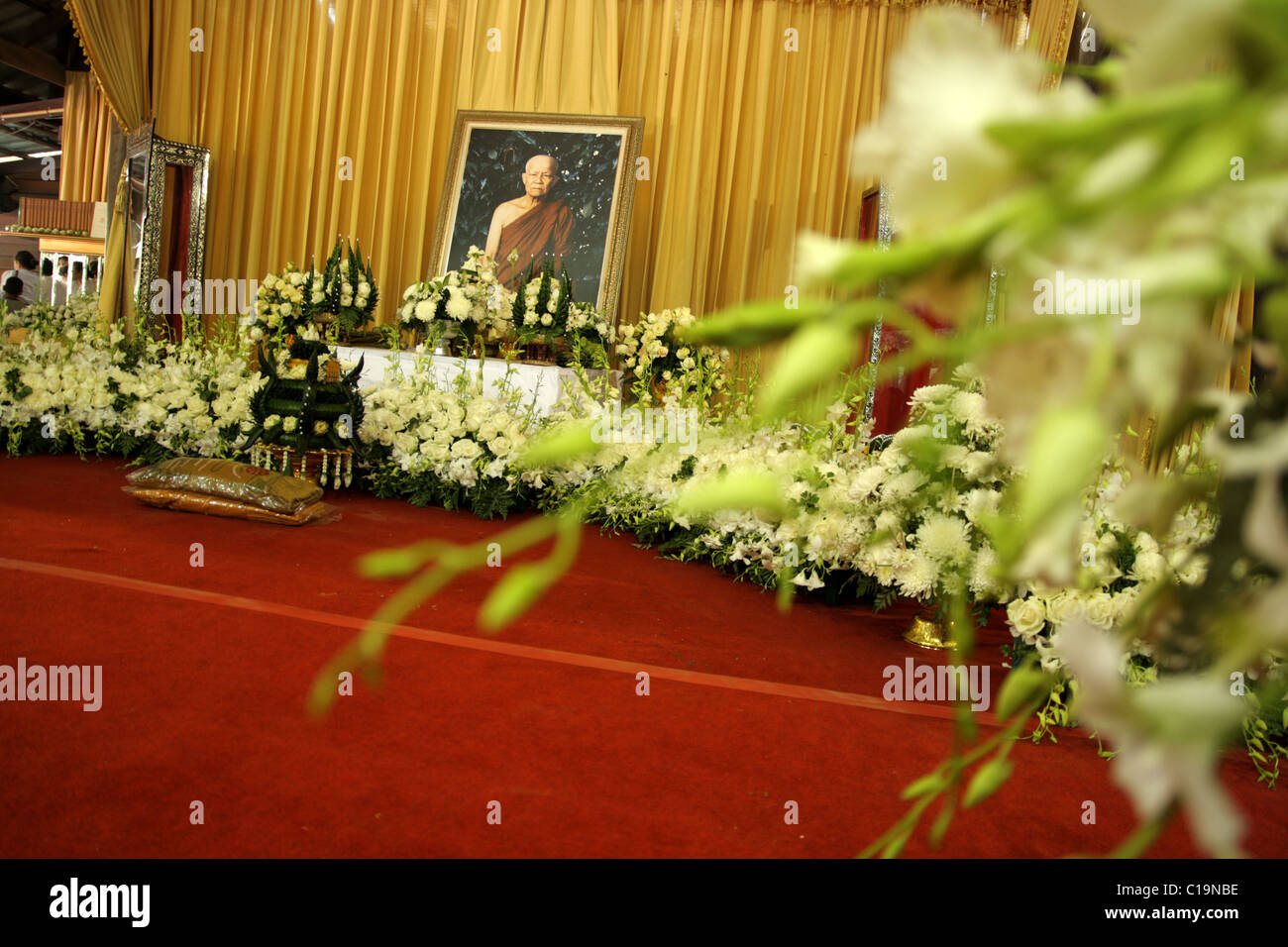 The cremation of Luang Ta Maha Bua Yannasampanno at the Wat Pa Ban Tad