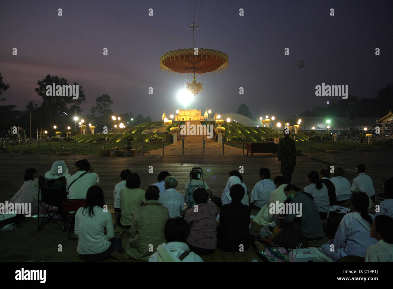 The cremation of Luang Ta Maha Bua Yannasampanno at the Wat Pa Ban Tad