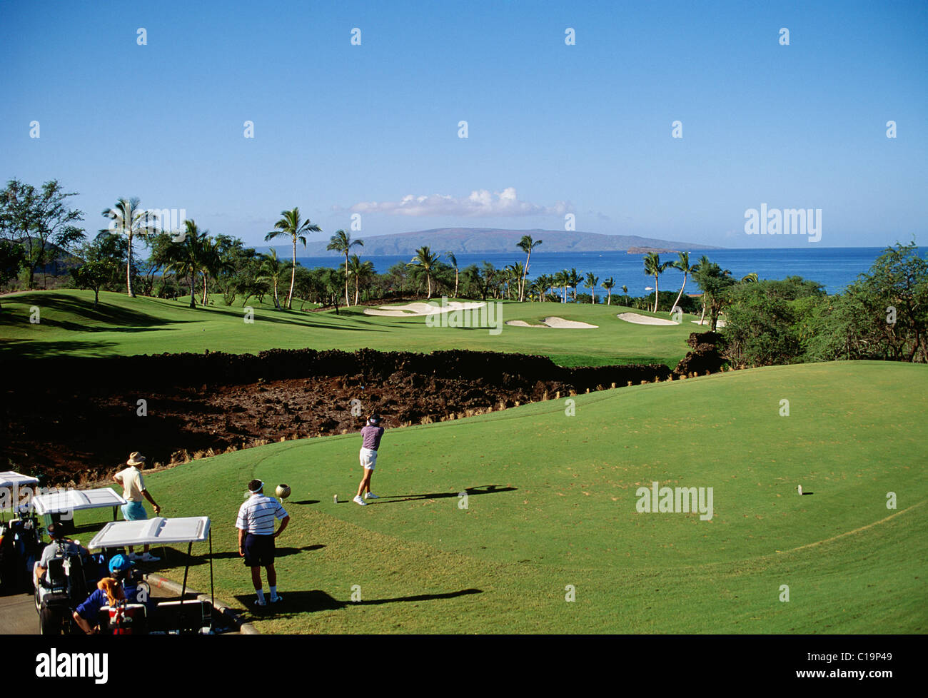 Wailea Golf Course Maui Hawaii Stock Photo Alamy