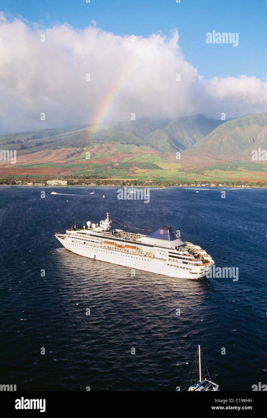 Rainbow Cruise Ship Lahaina Maui Hawaii Stock Photo Alamy