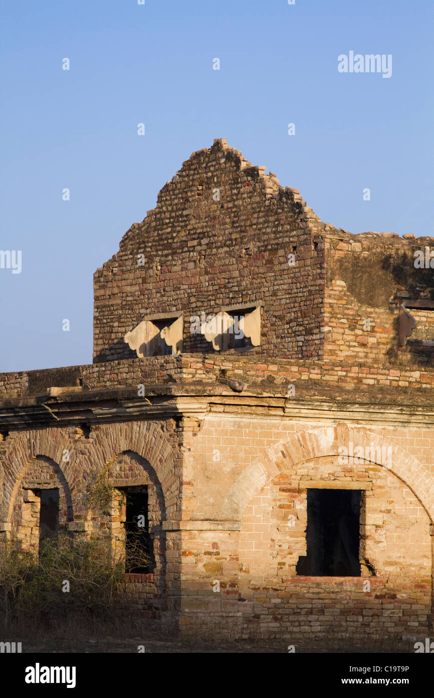 Ruins of a fort, Gwalior Fort, Gwalior, Madhya Pradesh, India Stock Photo