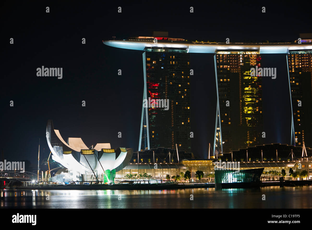 The Marina Bay Sands Singapore.   Marina Bay, Singapore Stock Photo