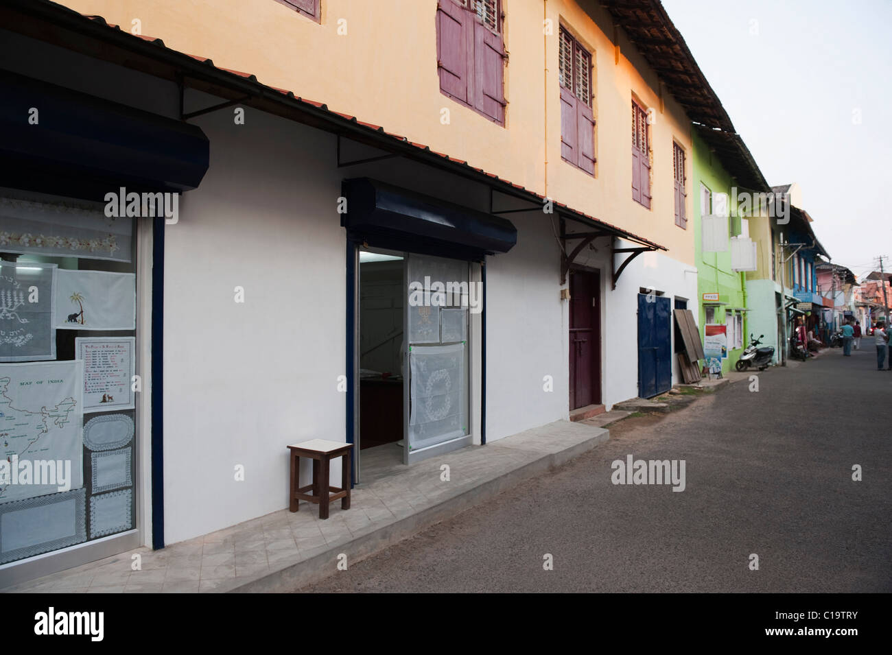 Entrance of a shop, Jew Town, Mattancherry, Kochi, Kerala, India Stock Photo