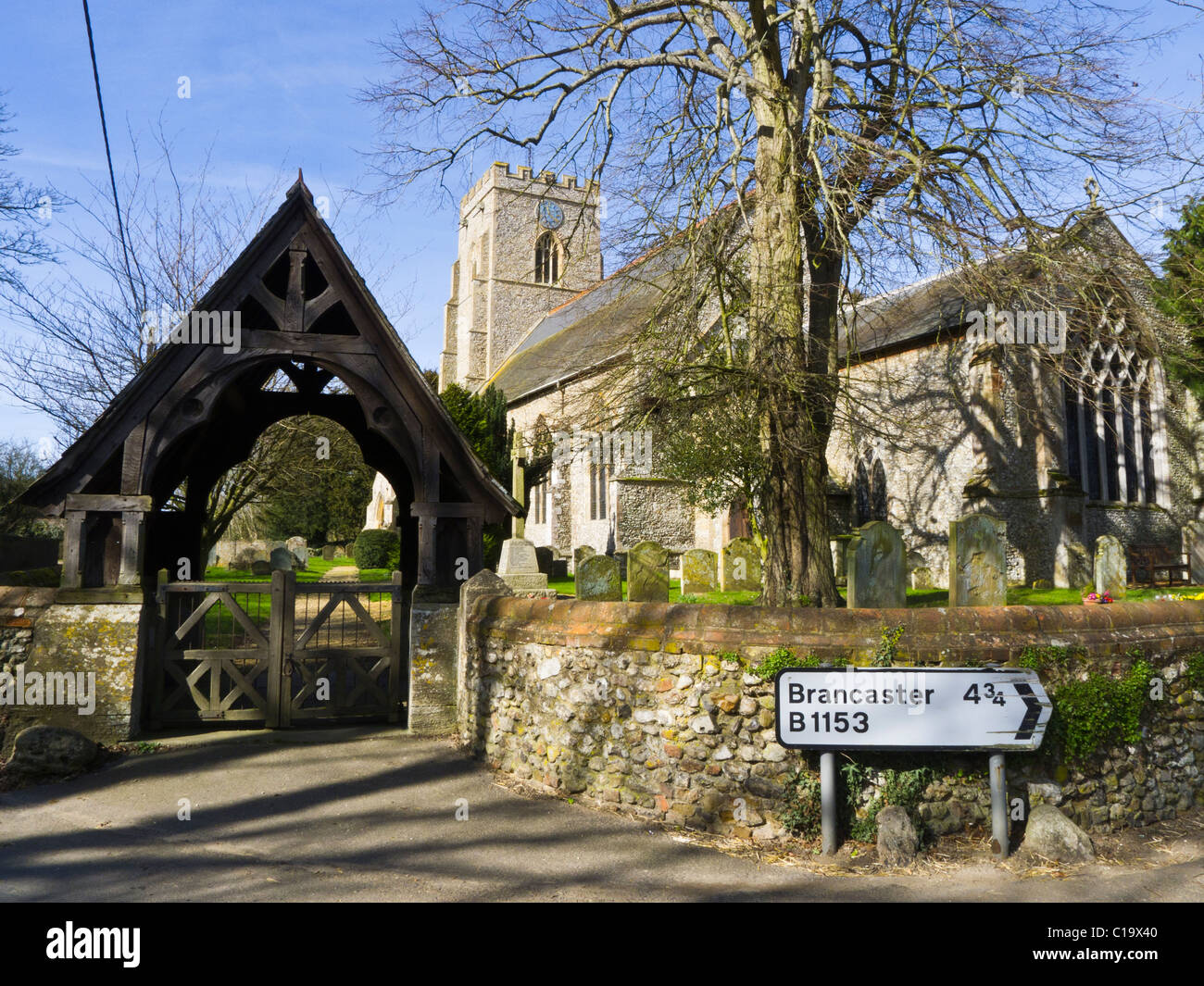 The church of St. Mary the Virgin at Docking in Norfolk. Stock Photo