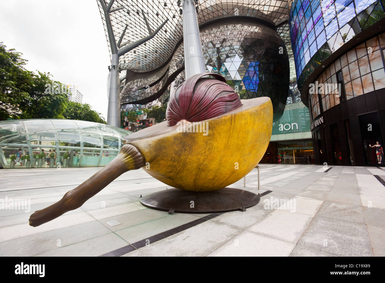 The Nutmeg sculpture by artist Kumari Nahappan at the ION Orchard Mall, Orchard Road, Singapore Stock Photo