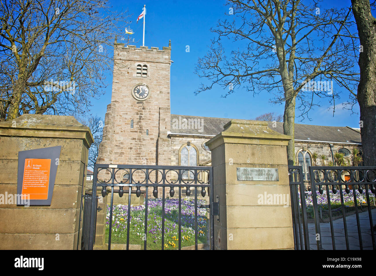 St Chad's parish church Poultonlefylde Lancashire Stock Photo Alamy