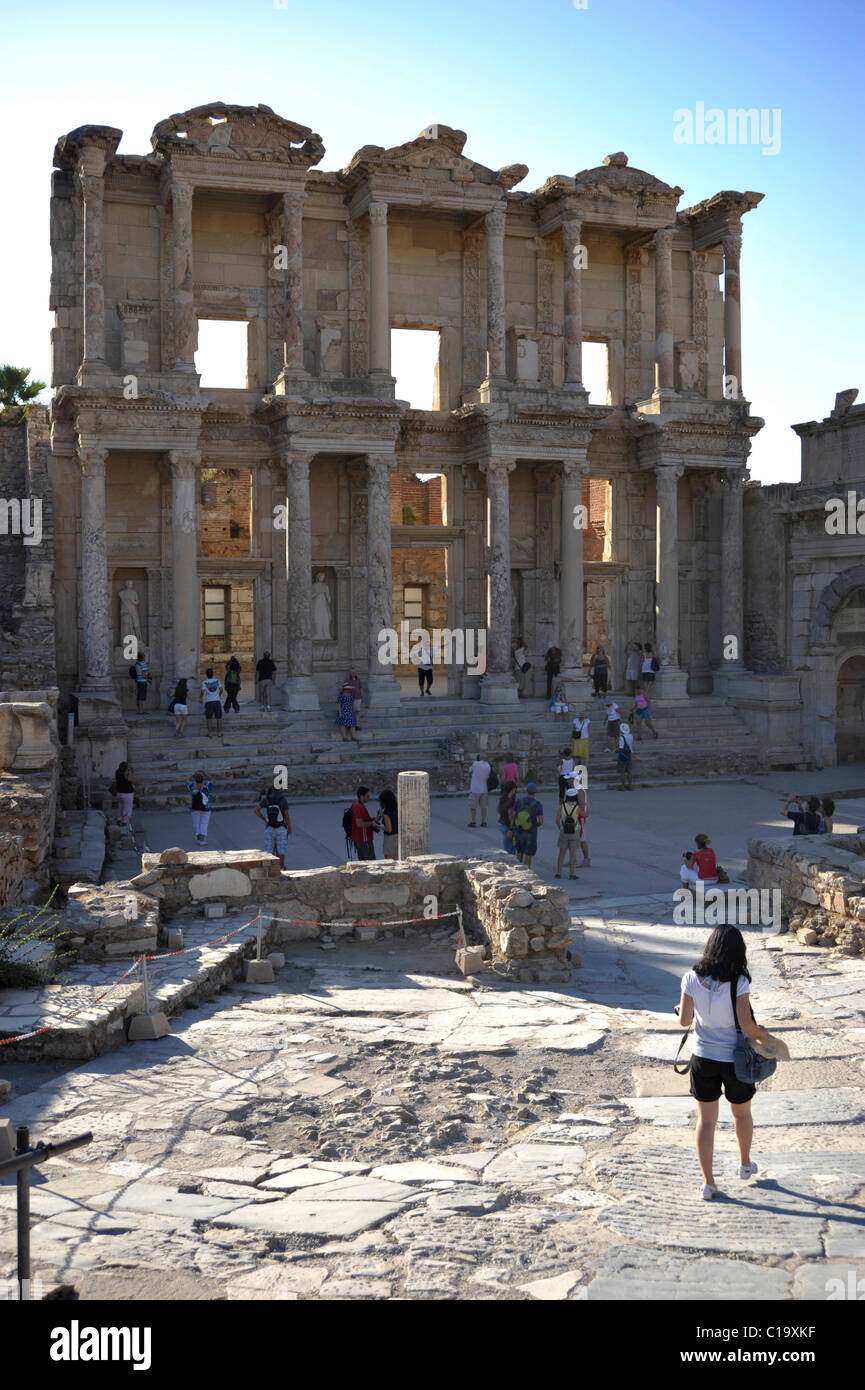 Ephesus, Selcuk Izmir, Turkey 2009. The Celsus library. Stock Photo