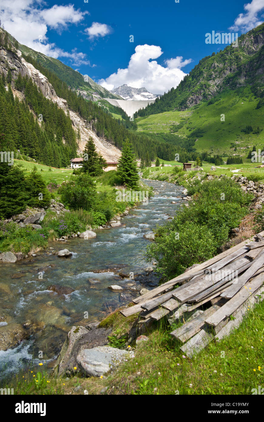 Scenic view of an Austrian river Stock Photo - Alamy