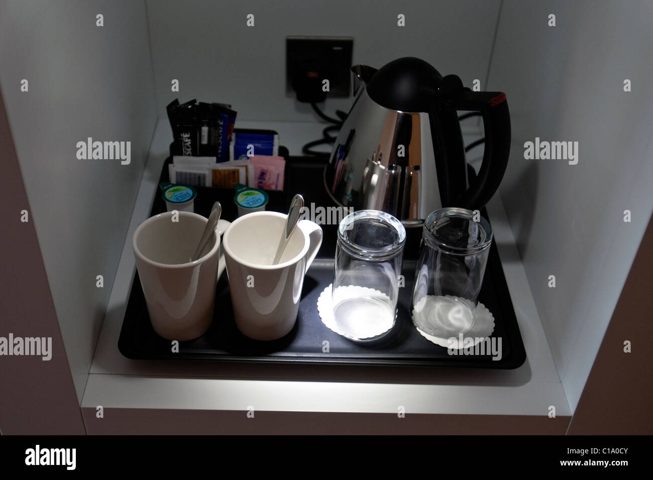 hotel coffee making facilities Stock Photo