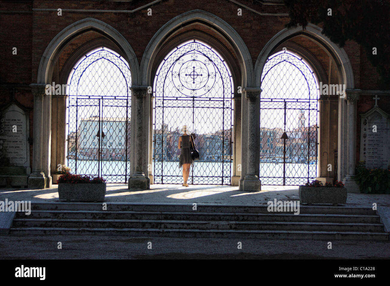 San Michele Cemetery Island, Venice Stock Photo