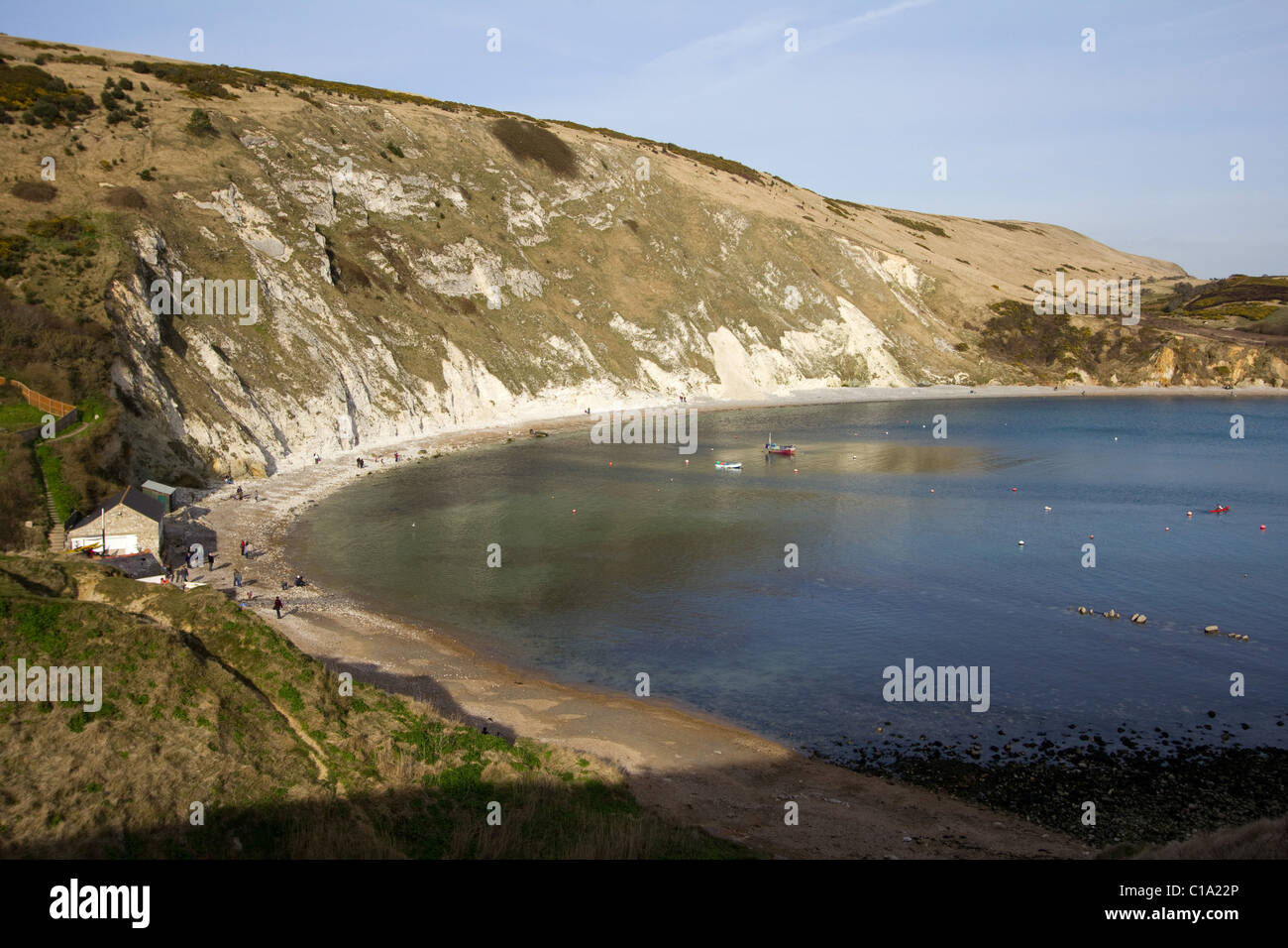 lulworth cove dorset jurassic coastline england uk gb Stock Photo