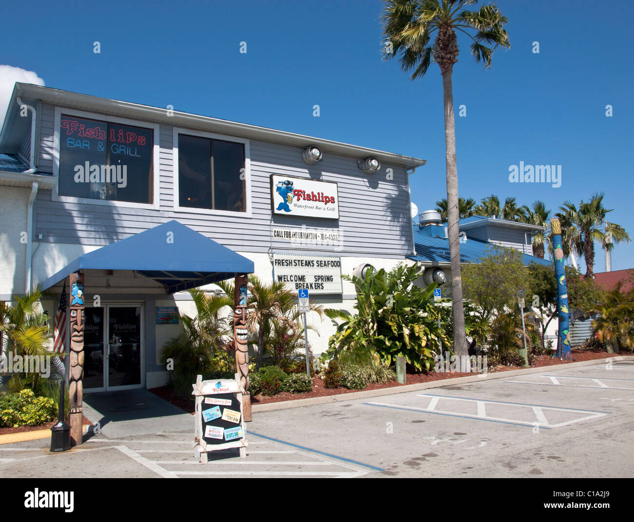 Fishlips Bar and Grill in Port Canaveral on the Atlantic coast of