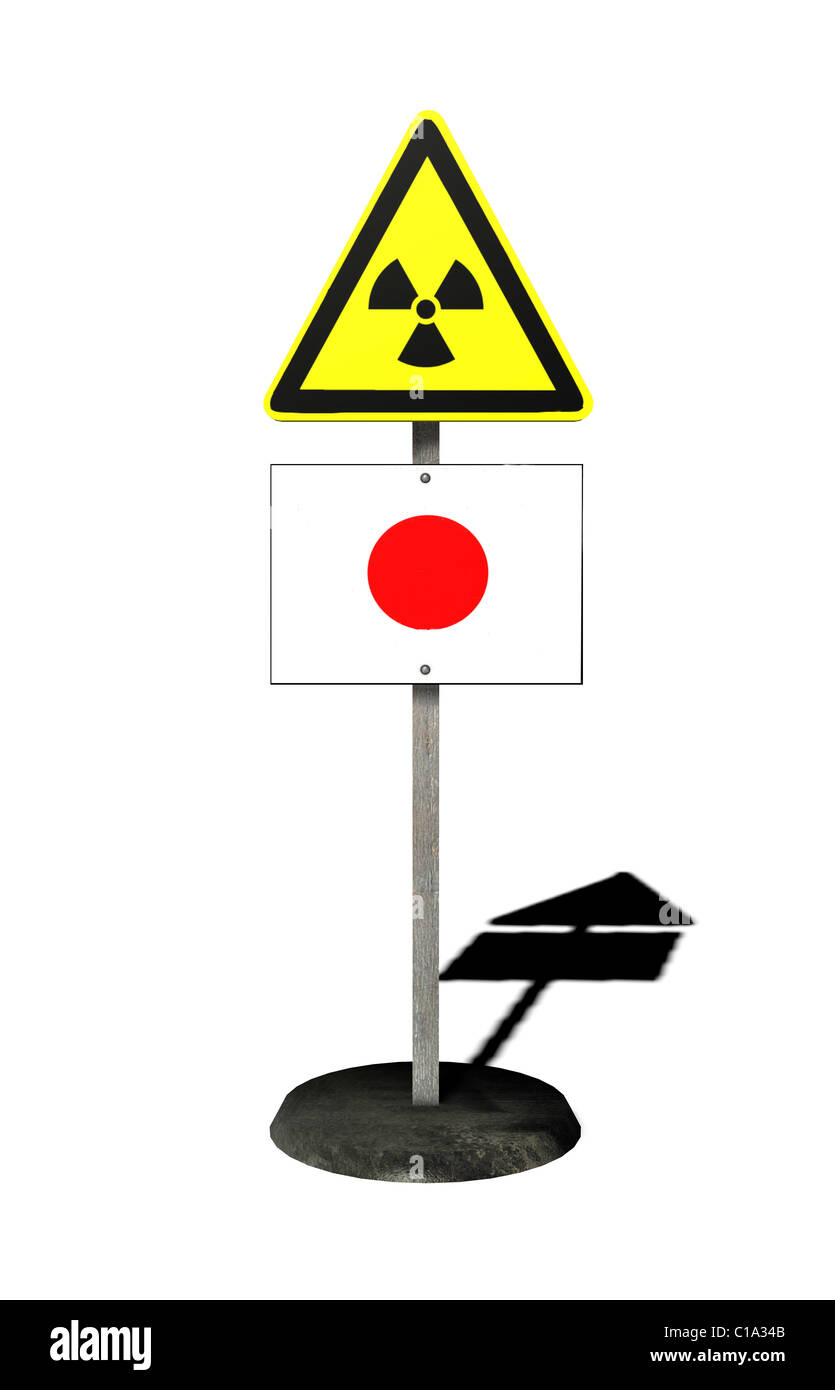 Symbolic image Nuclear disaster march 2011 japan Stock Photo