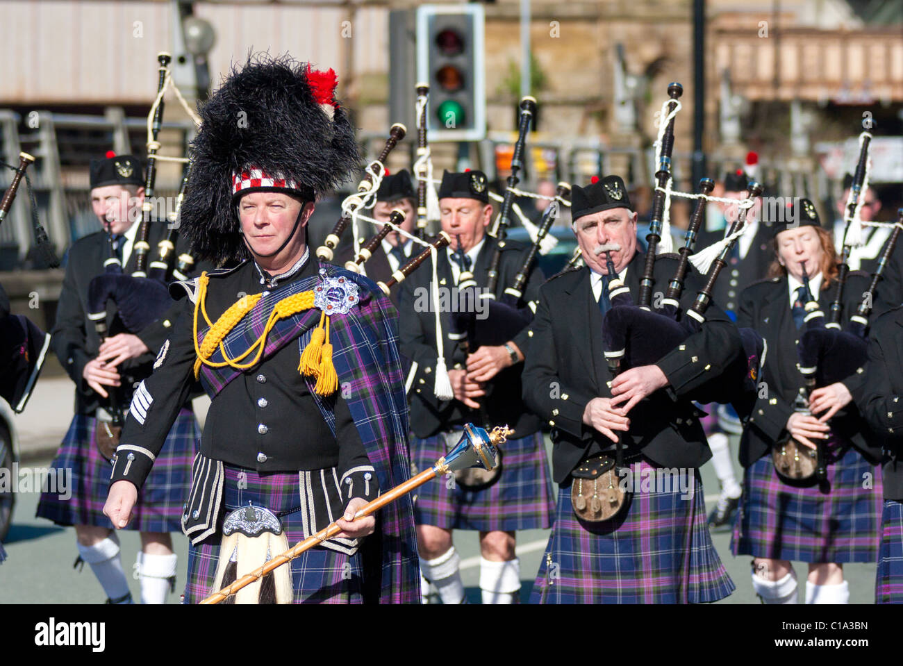 St Patricks Day Parade in Manchester Stock Photo Alamy