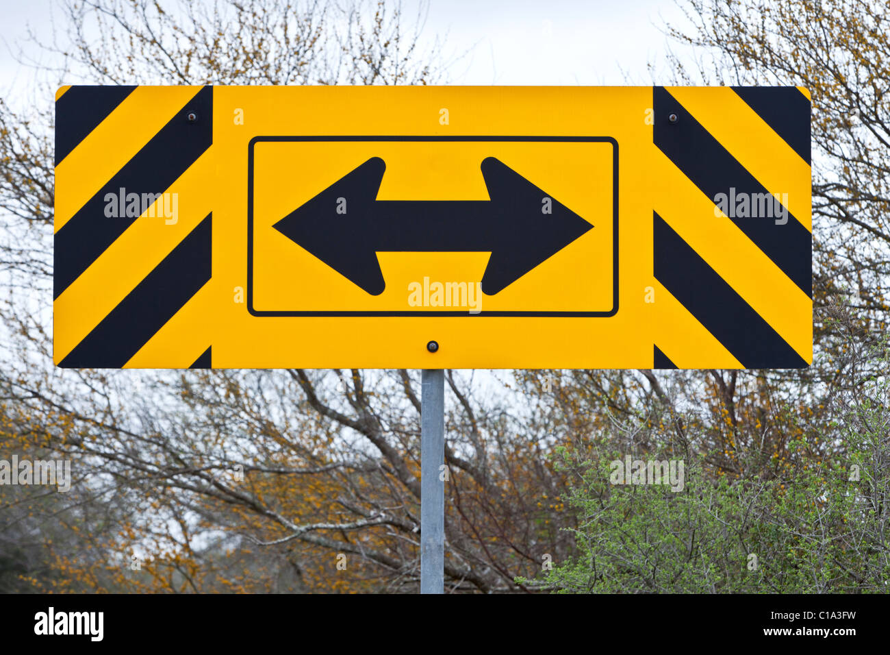 Directional traffic sign, Texas highway. Stock Photo