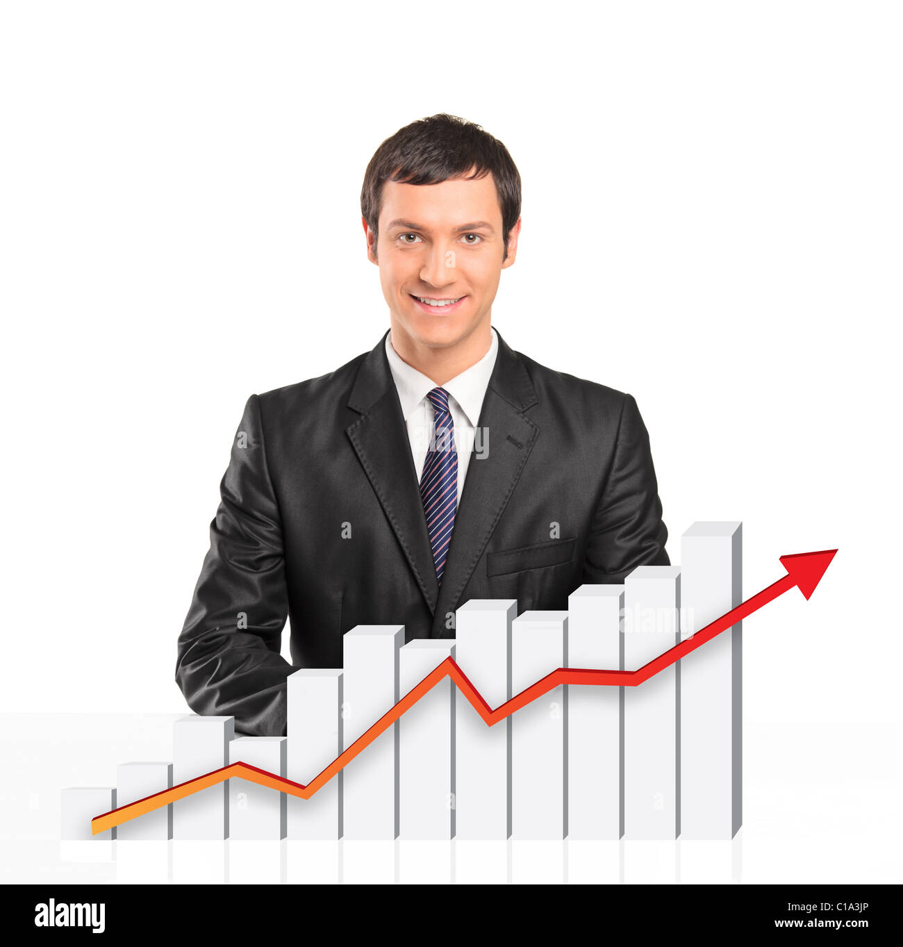 Business man looking financial chart Cut Out Stock Images & Pictures ...
