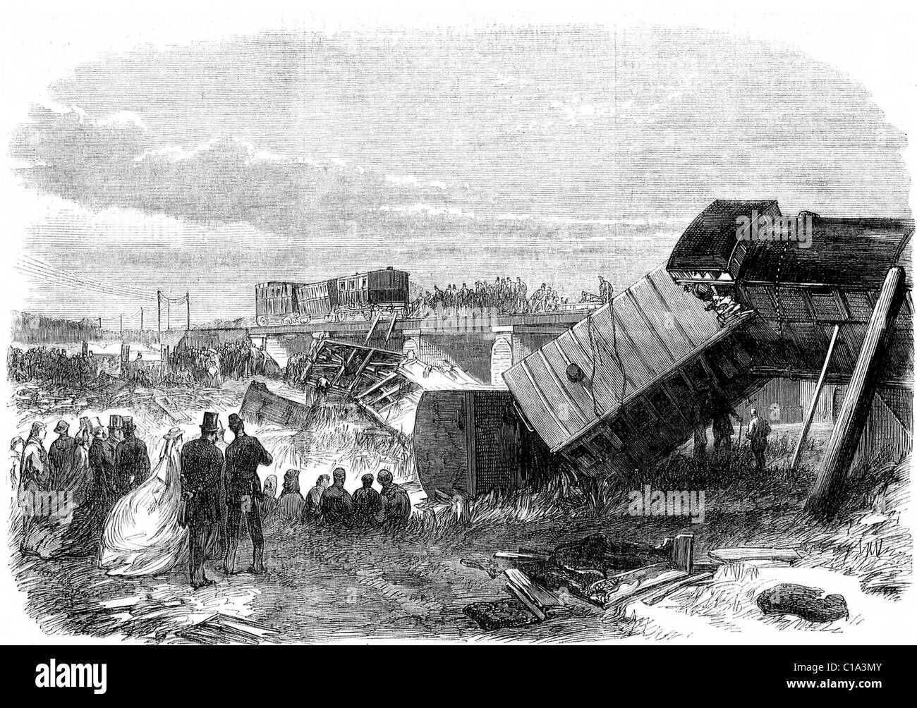 Staplehurst rail crash Stock Photo