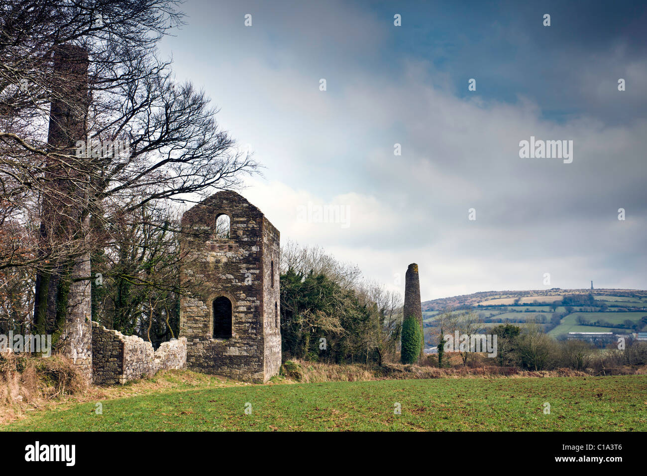 Cornish Tin Mine Stock Photo