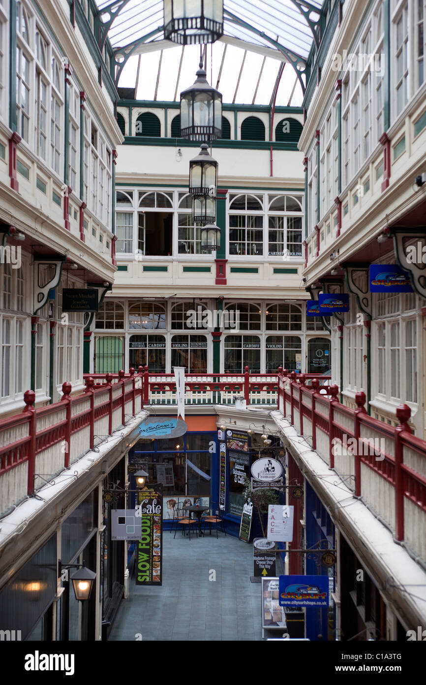 The Castle Arcade Cardiff Stock Photo Alamy