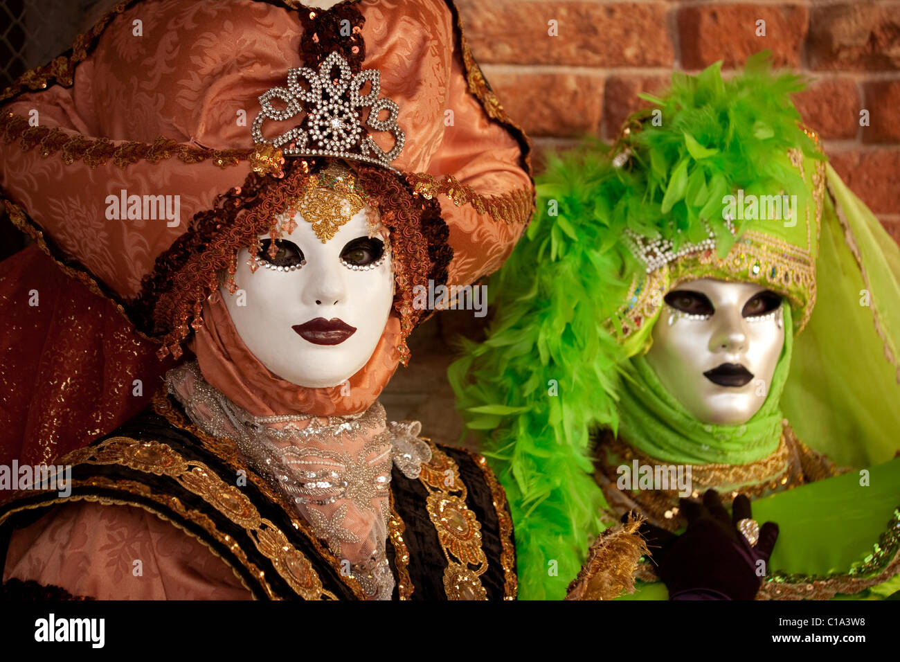 Costumed Model Posing Venice Carnival High Resolution Stock Photography ...