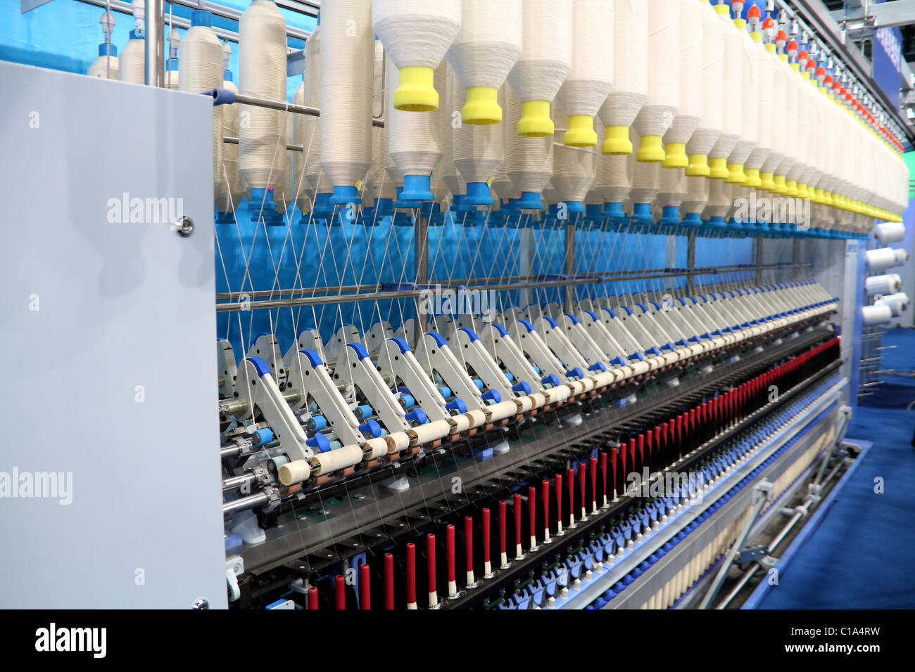 Cotton yarn production in a textile factory Stock Photo - Alamy