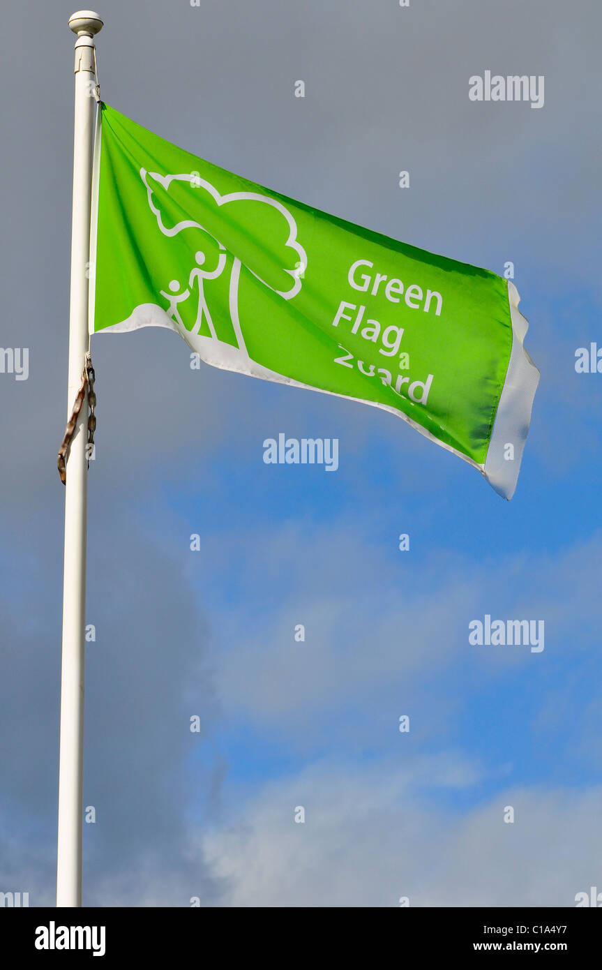 Green Flag Award at Wardown Park, Luton Stock Photo