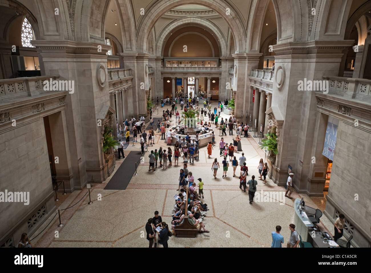 Entrance lobby to Metropolitan Museum of Art in New York City Stock Photo