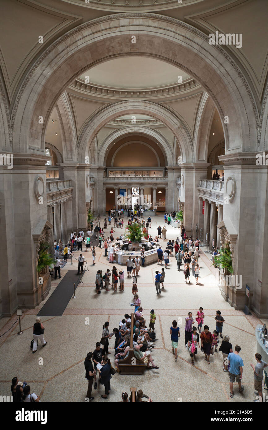 Entrance lobby to Metropolitan Museum of Art in New York City Stock Photo