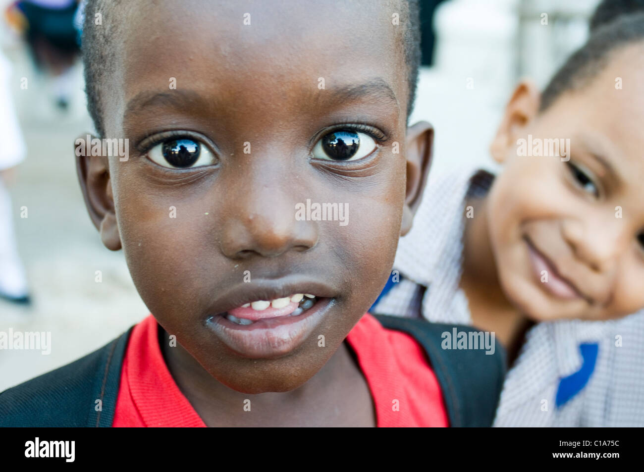 Children at primary school, Old Stone Town, Lamu, Kenya Stock Photo