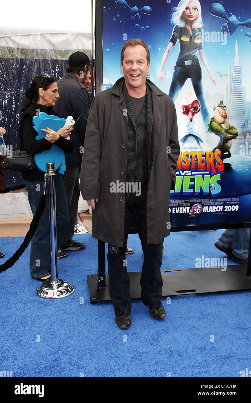 Kiefer Sutherland Los Angeles premiere Monsters Vs Aliens held at the Gibson Amphitheater