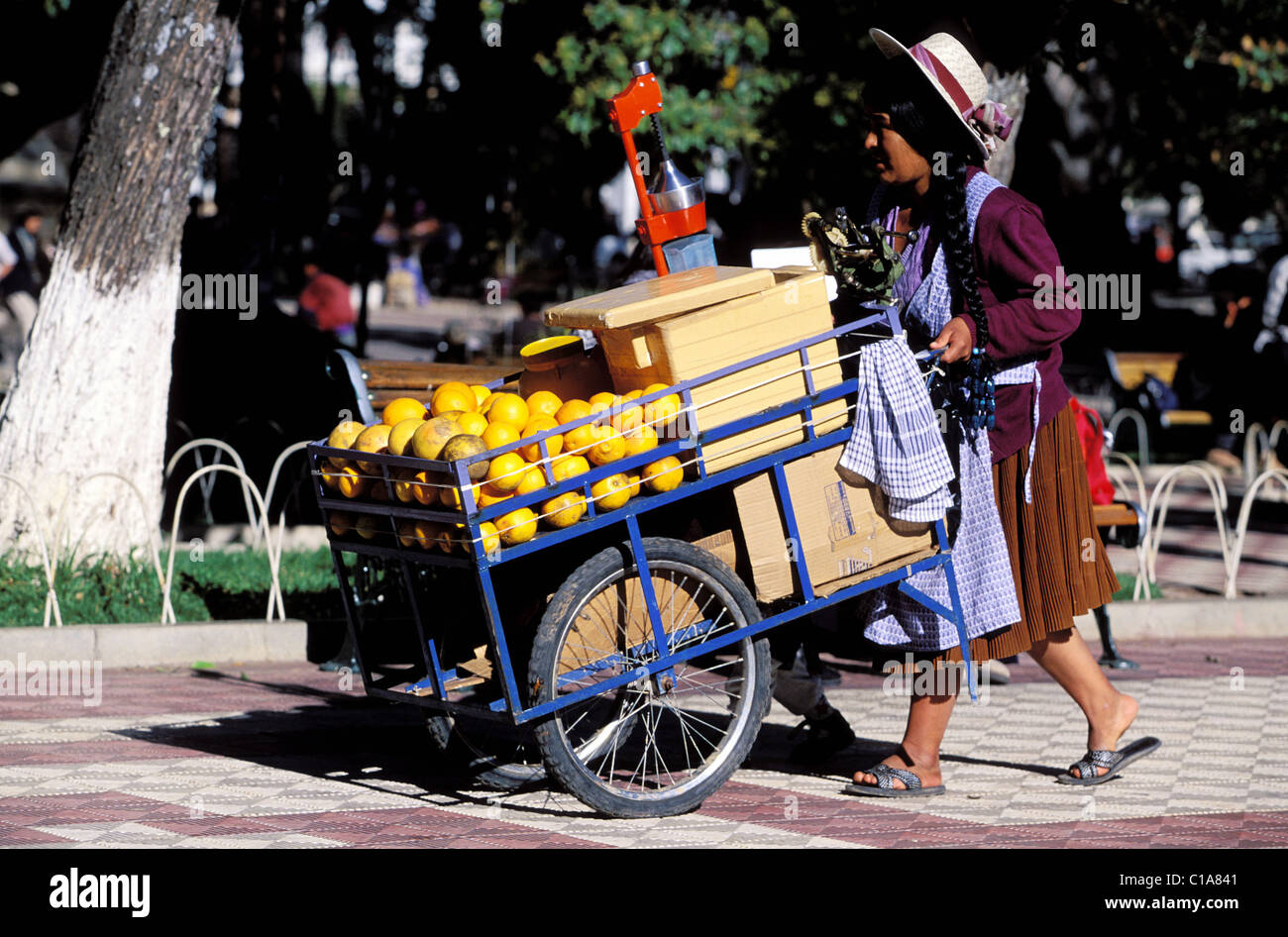 Bolivia, city of Sucre, commercial travelling Stock Photo