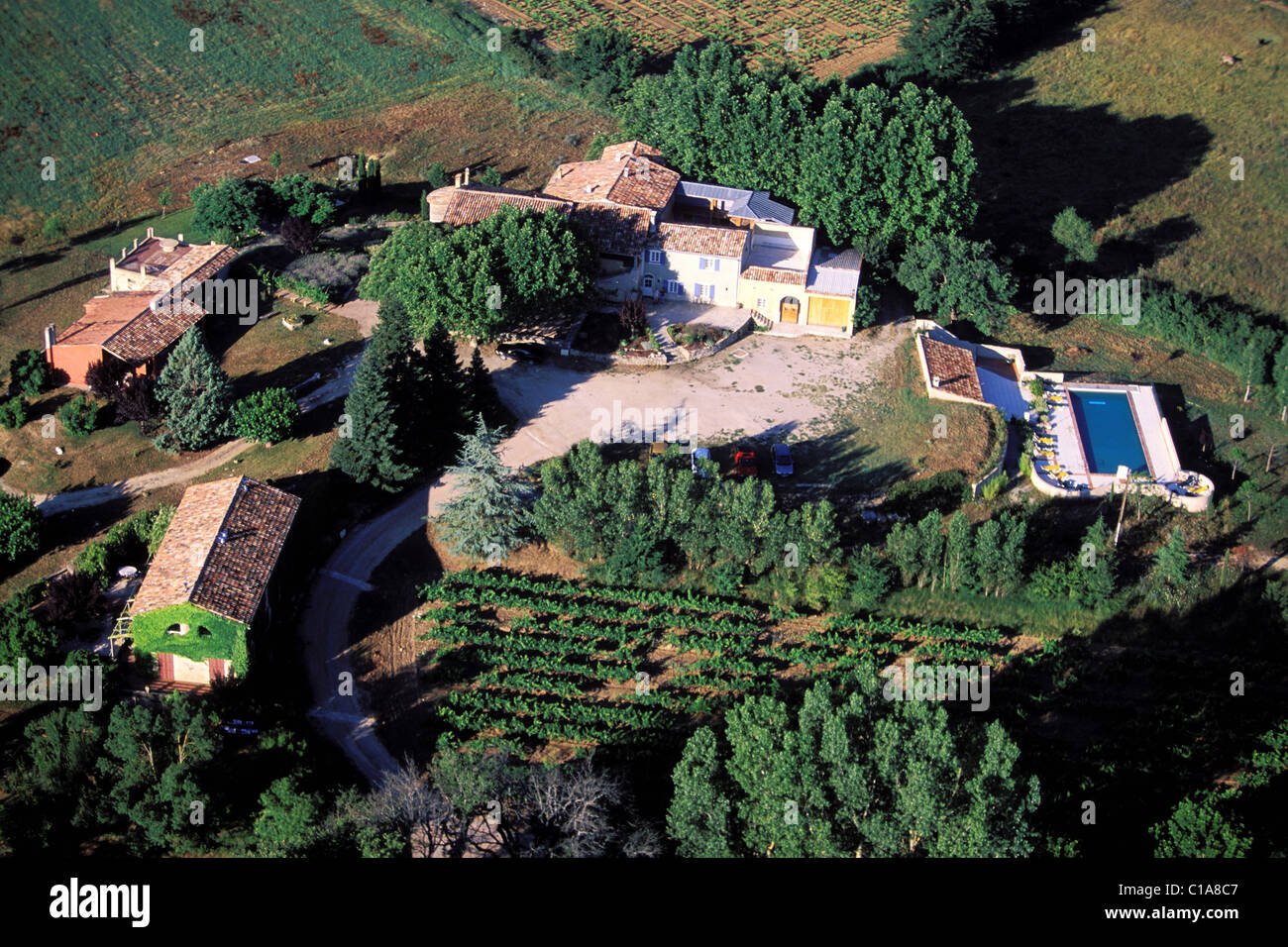 France, Var, Provence Verte (Green Provence), Bras area, house with a ...