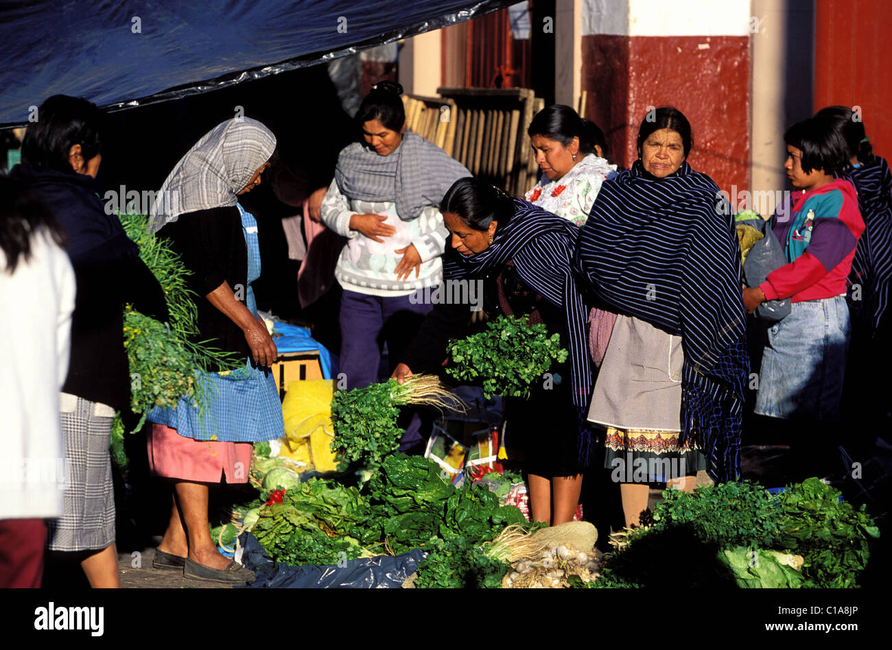 Mexico, Michoacan State, Patzcuaro Town, Tarascan Indians town, daily market Stock Photo