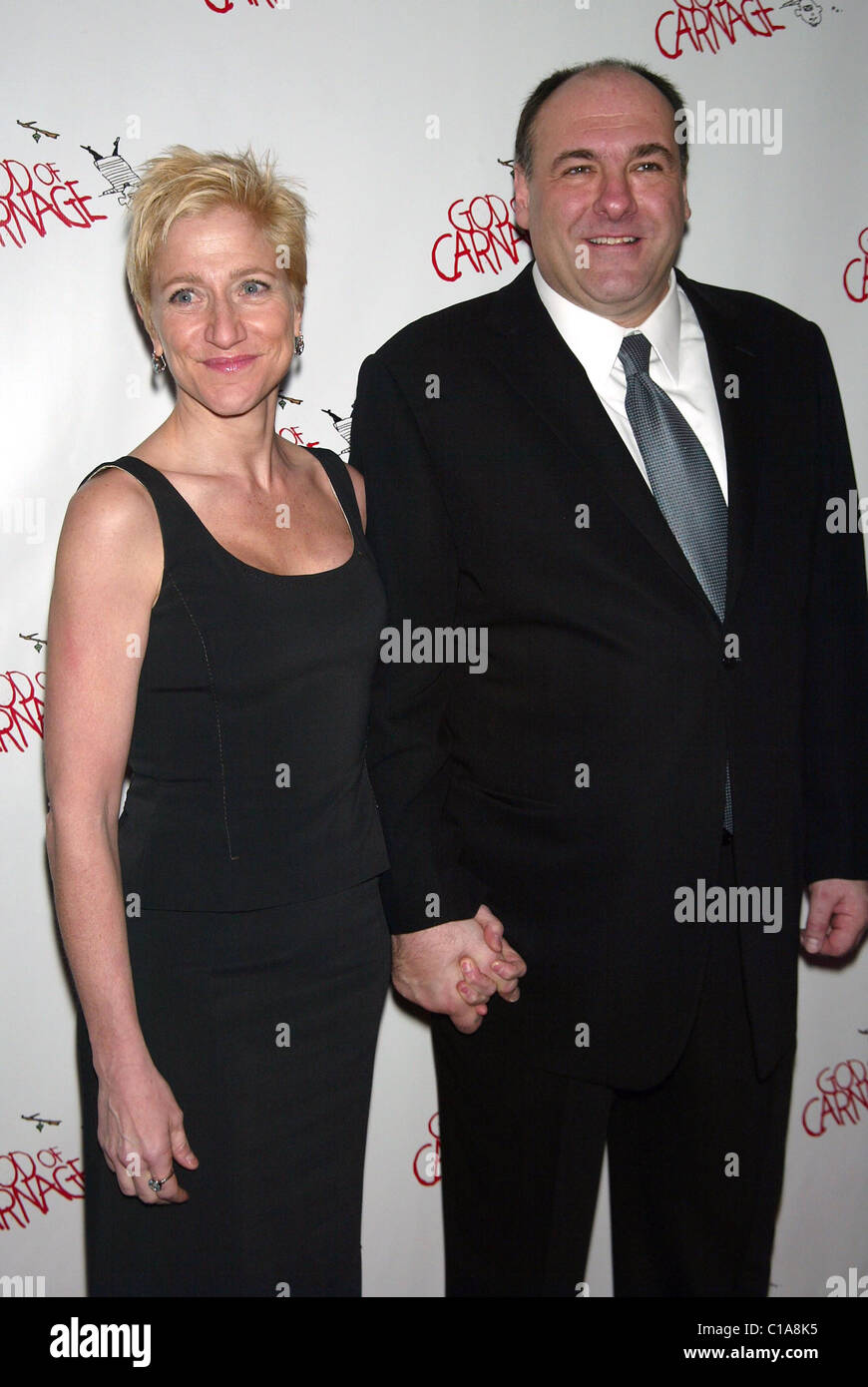 Edie Falco and James Gandolfini Opening night for the Broadway play