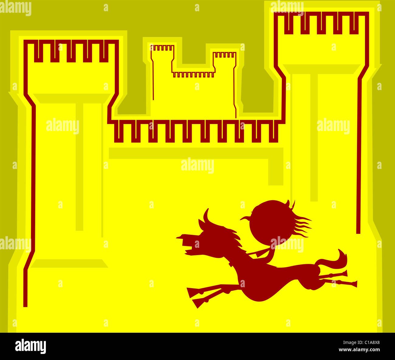 fantasy of a horse ride Stock Photo Alamy