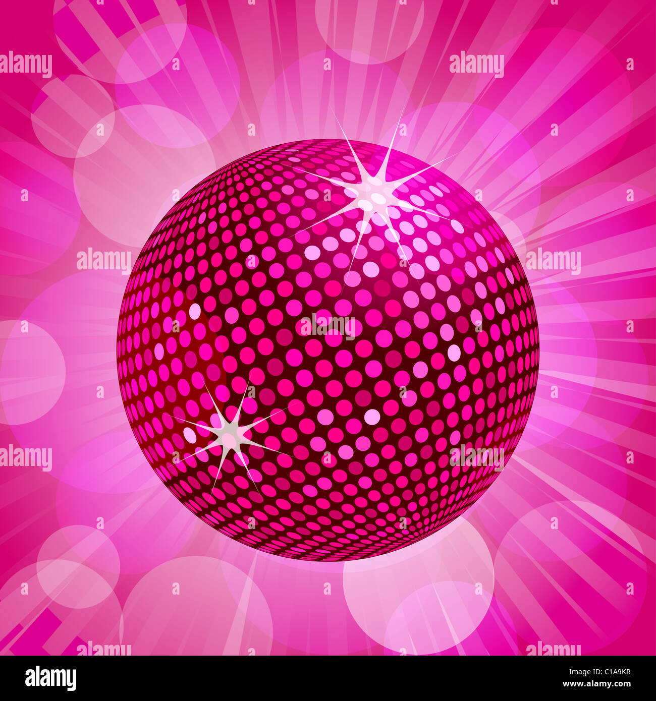 abstract pink disco ball background Stock Photo - Alamy
