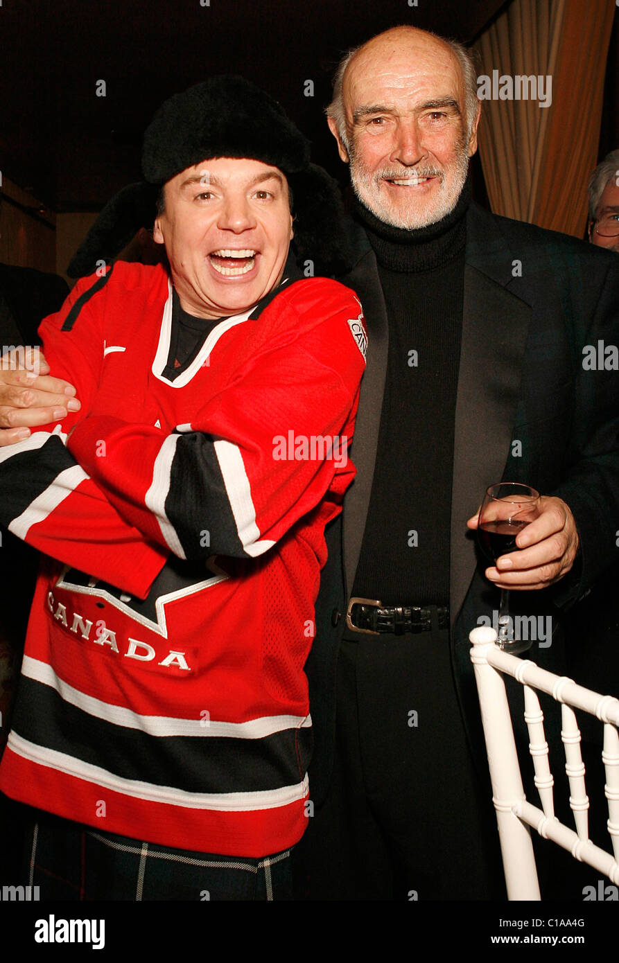 Mike Myers and Sean Connery Seventh Annual Dressed To Kilt charity fashion show to benefit the Friends of Scotland - backstage Stock Photo