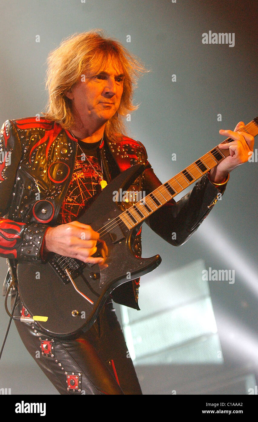 Guitarist Glenn Tipton of Judas Priest performing at the Heineken Music