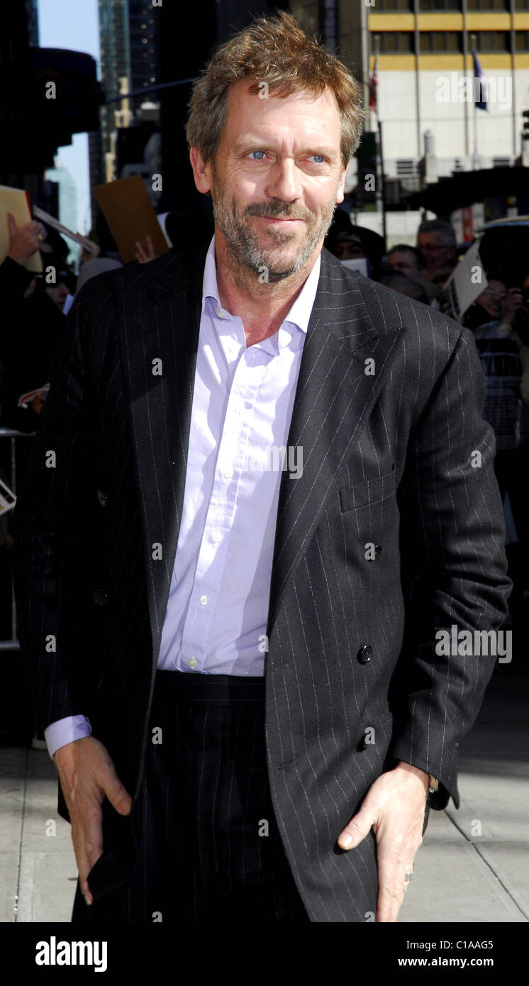 Hugh Laurie, outside the Ed Sullivan Theater for 'The Late Show with David Letterman' New York City, USA - 23.03.09 Stock Photo