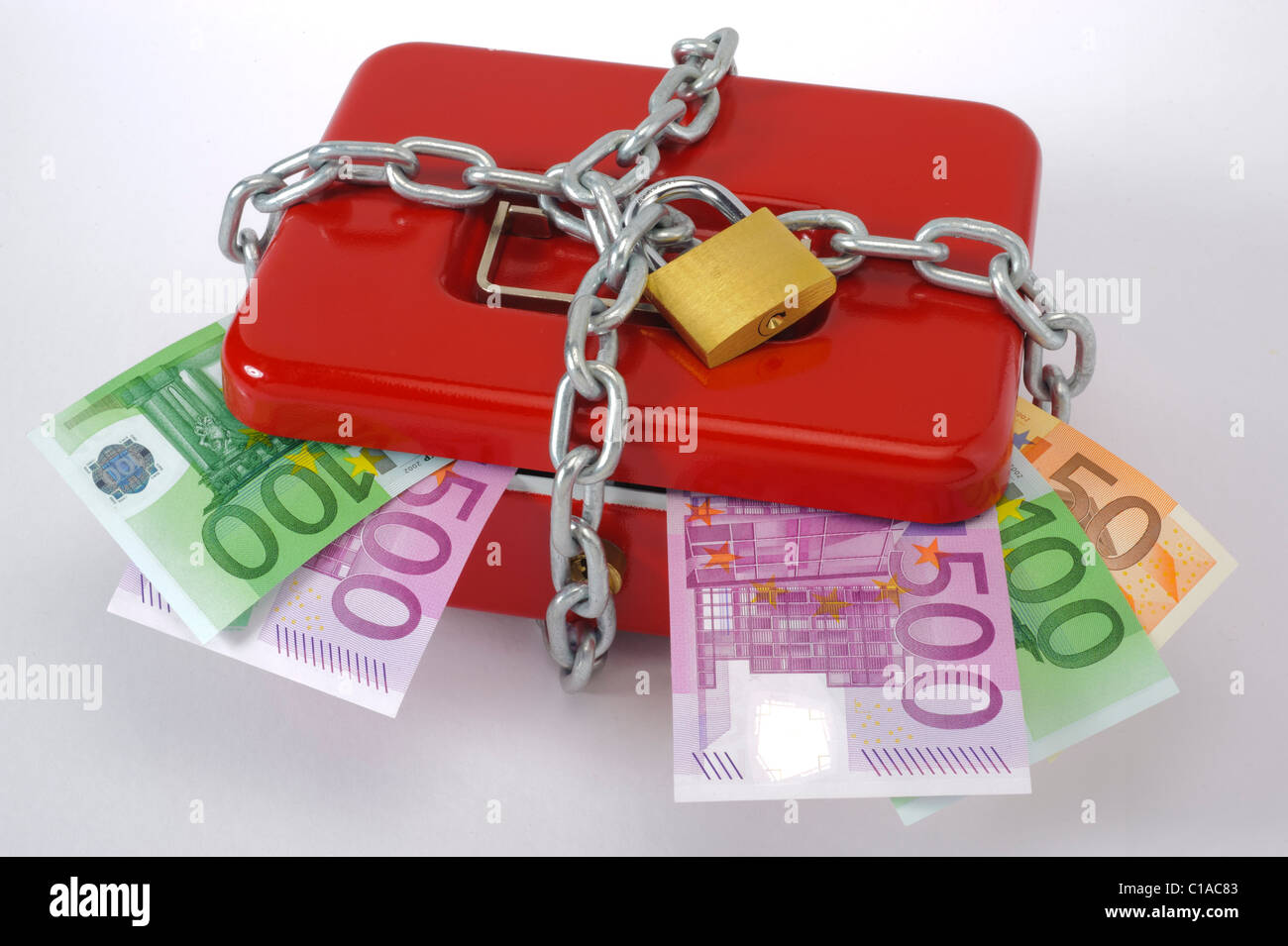 cash box and euro Stock Photo