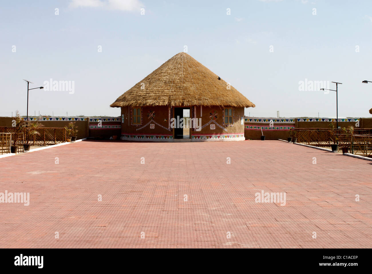 A traditional hut in Kutch, Gujarat, India Stock Photo