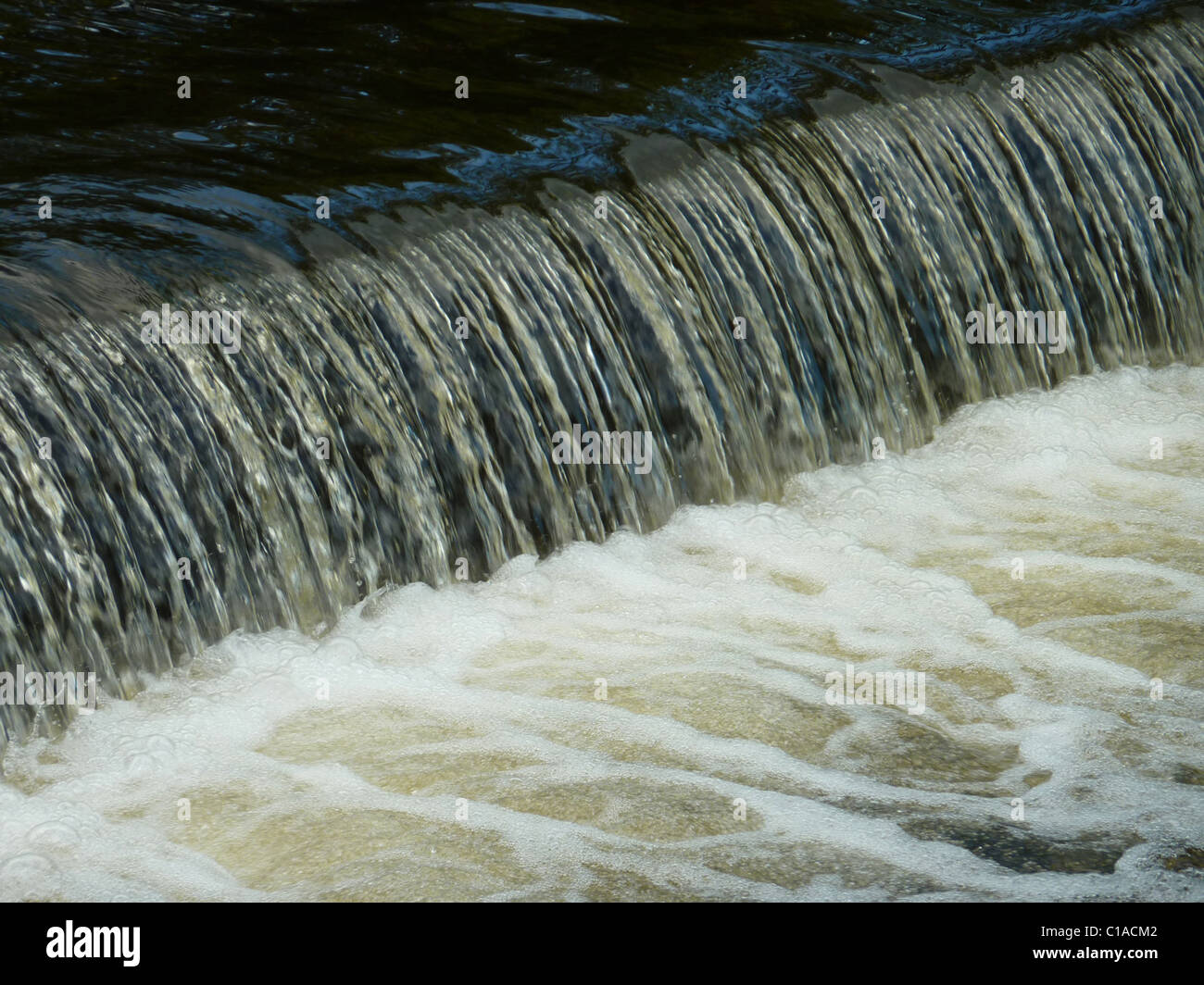 A weir in Derbyshire Stock Photo - Alamy