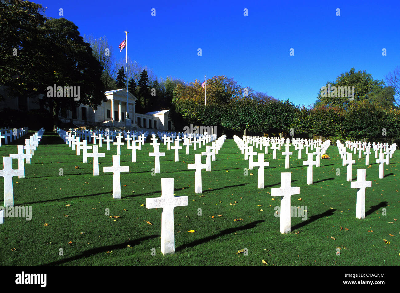 France, Hauts de Seine, Mont Valerien, American military cemetery Stock Photo